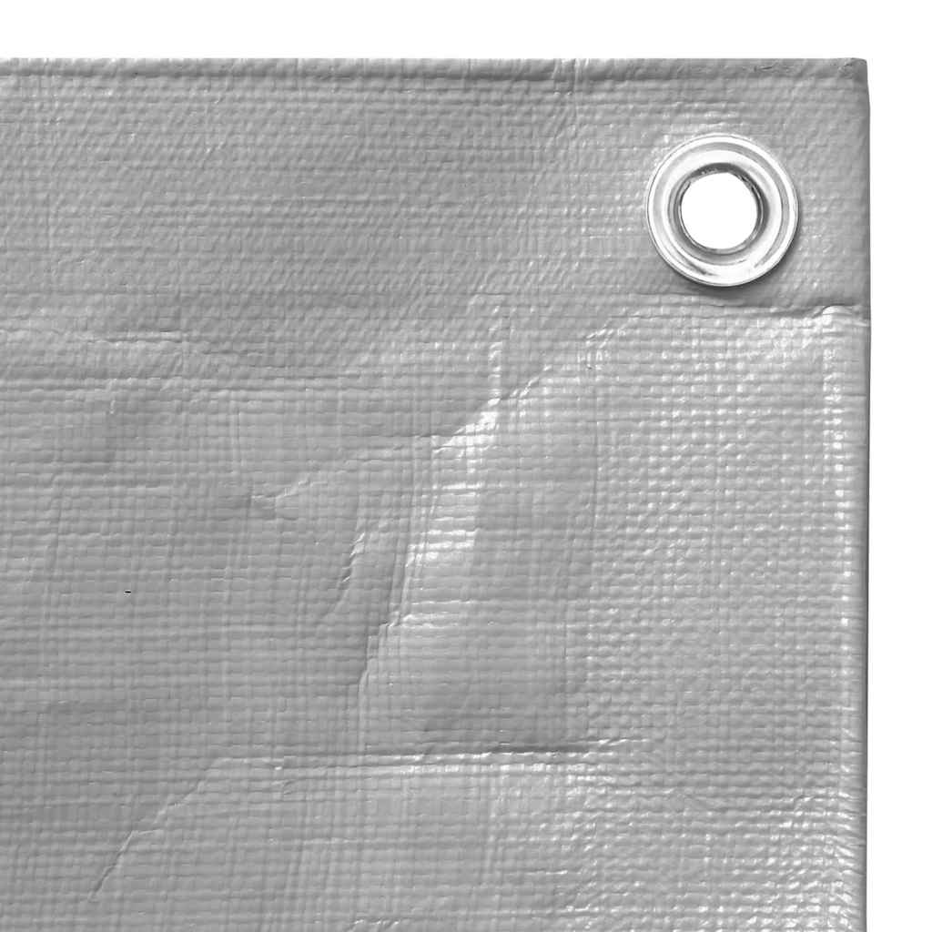 vidaXL Tarpaulin 260 g/m² 6x6 m Grey HDPE 4