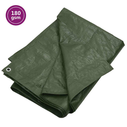 vidaXL Tarpaulin 180 g/m² 6x10 m Green HDPE 1