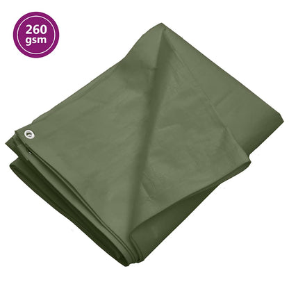 vidaXL Tarpaulin 260 g/m² 6x6 m Green HDPE 1