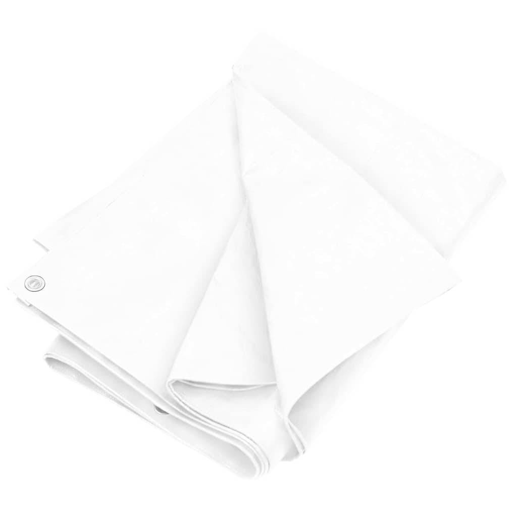 vidaXL Tarpaulin 180 g/m² 6x10 m White HDPE 2