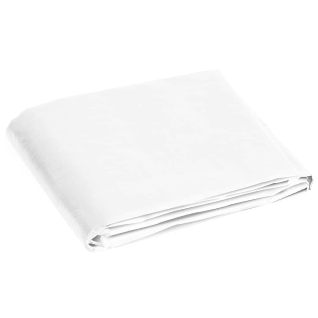 vidaXL Tarpaulin 180 g/m² 8x10 m White HDPE 3