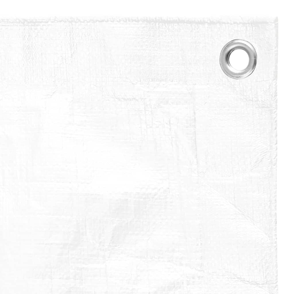 vidaXL Tarpaulin 180 g/m² 8x10 m White HDPE 4