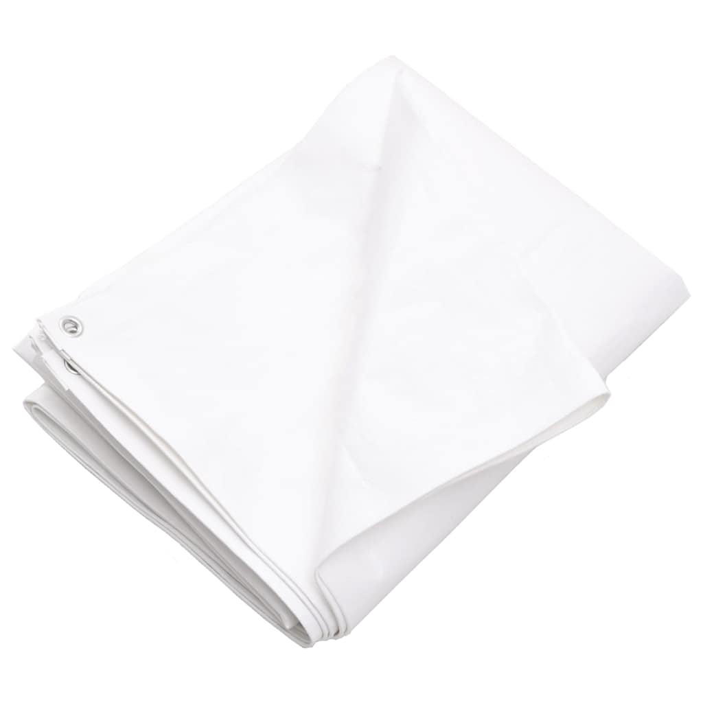 vidaXL Tarpaulin 260 g/m² 6x6 m White HDPE 2