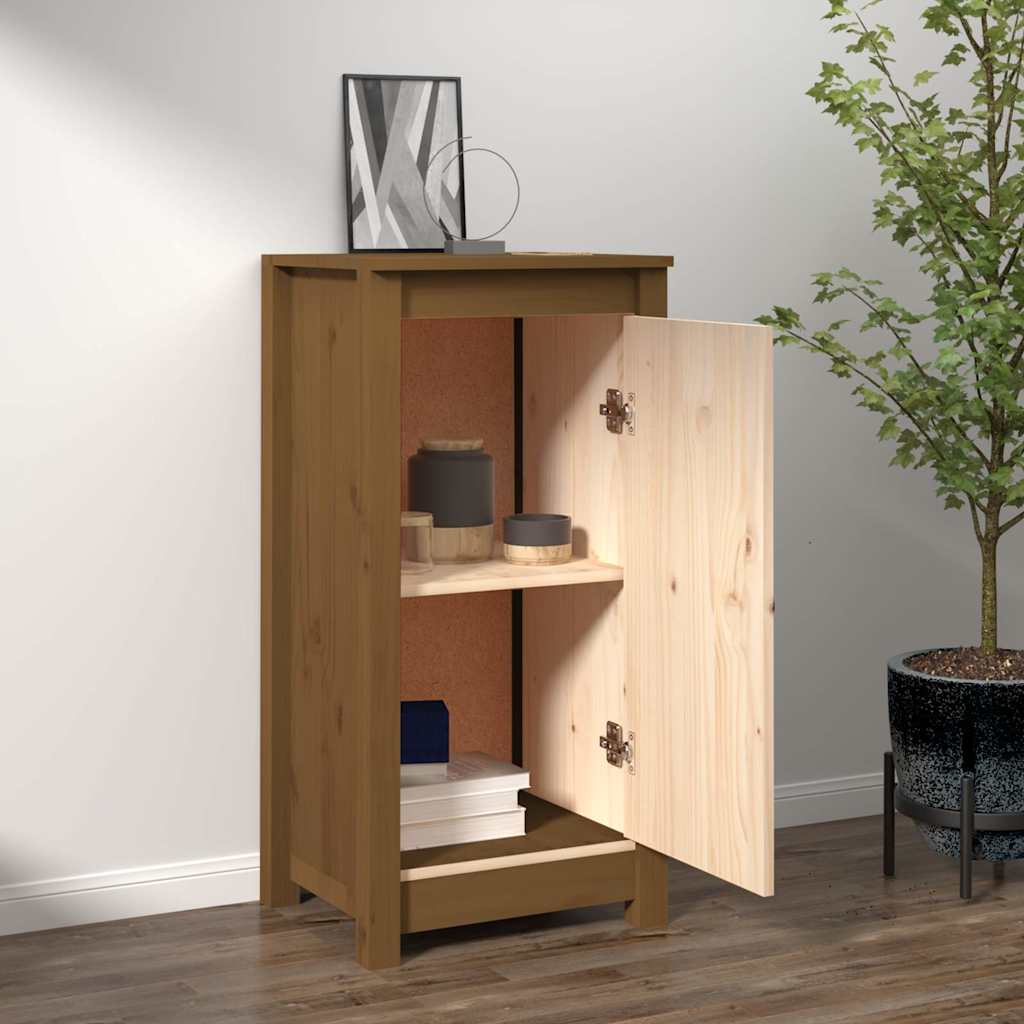 vidaXL Sideboard Honey Brown 39x35x80 cm Solid Wood Pine 3