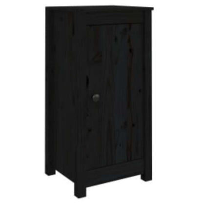 vidaXL Sideboards 2 pcs Black 39x35x80 cm Solid Wood Pine 2