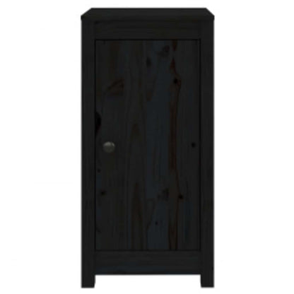 vidaXL Sideboards 2 pcs Black 39x35x80 cm Solid Wood Pine 4