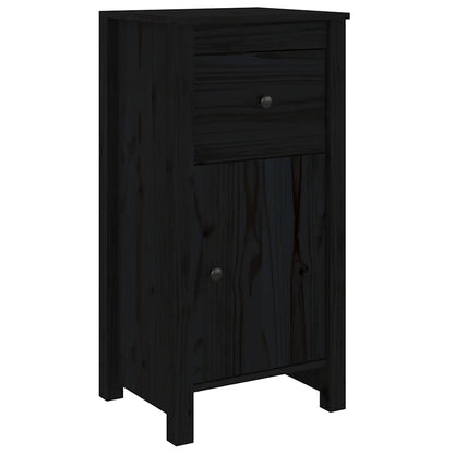 vidaXL Sideboards 2 pcs Black 40x35x80 cm Solid Wood Pine 5