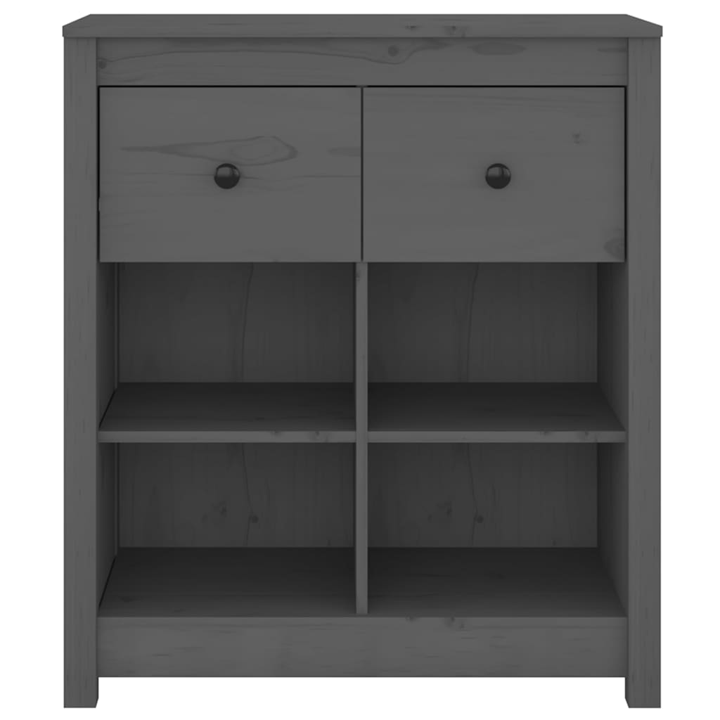 vidaXL Sideboard | Grey | Solid pine wood | 70x35x80 cm | Sideboard 3