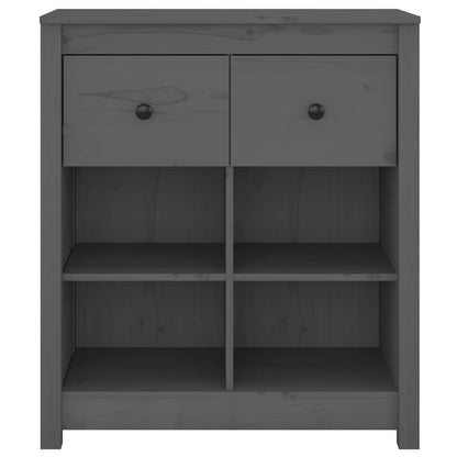 vidaXL Sideboard | Grey | Solid pine wood | 70x35x80 cm | Sideboard 3
