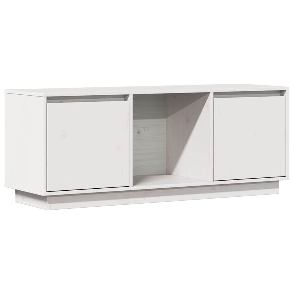 vidaXL TV Cabinet | White | Solid Pine Wood | Medium | TV Cabinet | Rectangular 2