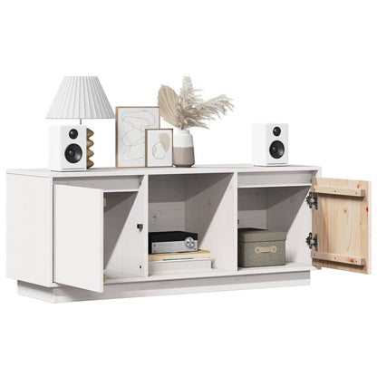vidaXL TV Cabinet | White | Solid Pine Wood | Medium | TV Cabinet | Rectangular 4