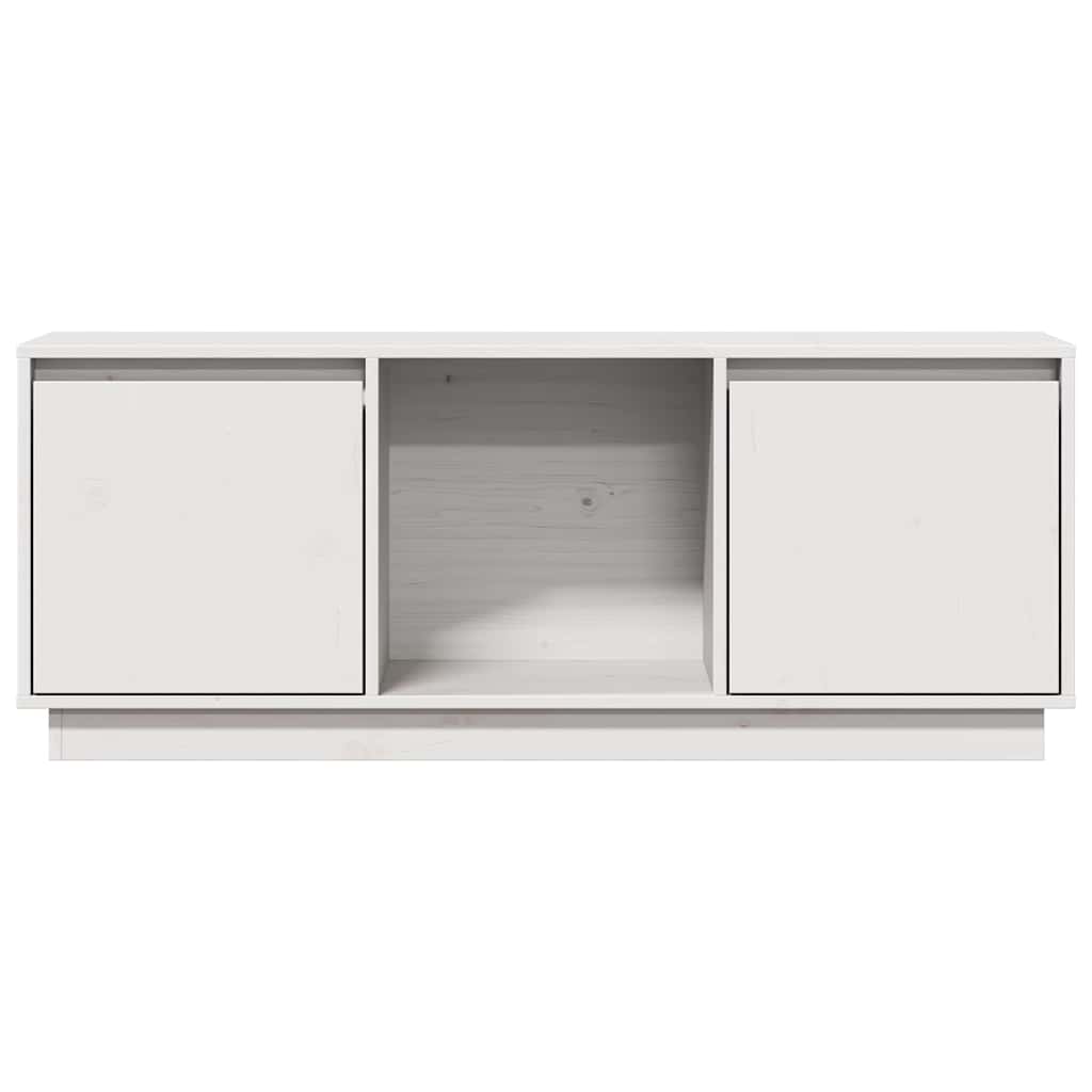 vidaXL TV Cabinet | White | Solid Pine Wood | Medium | TV Cabinet | Rectangular 5