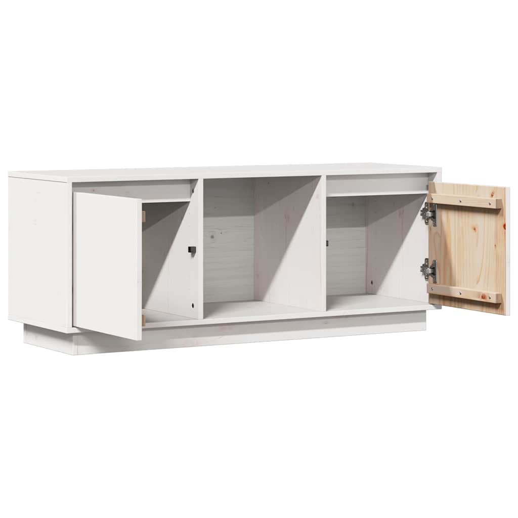 vidaXL TV Cabinet | White | Solid Pine Wood | Medium | TV Cabinet | Rectangular 6