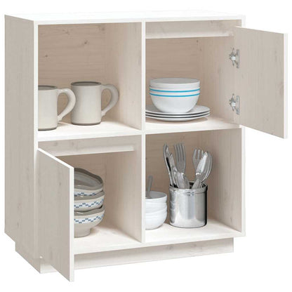 vidaXL Sideboard | White | Solid pine wood | Medium | Sideboard | Rectangular 4