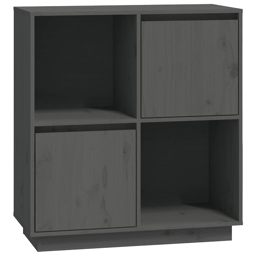 vidaXL Sideboard | Grey | Solid Pine Wood | Medium | Sideboard | Rectangular 2