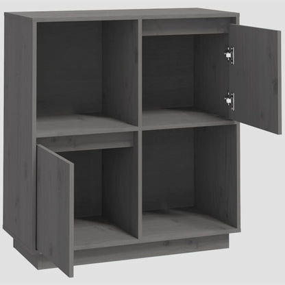 vidaXL Sideboard | Grey | Solid Pine Wood | Medium | Sideboard | Rectangular 5