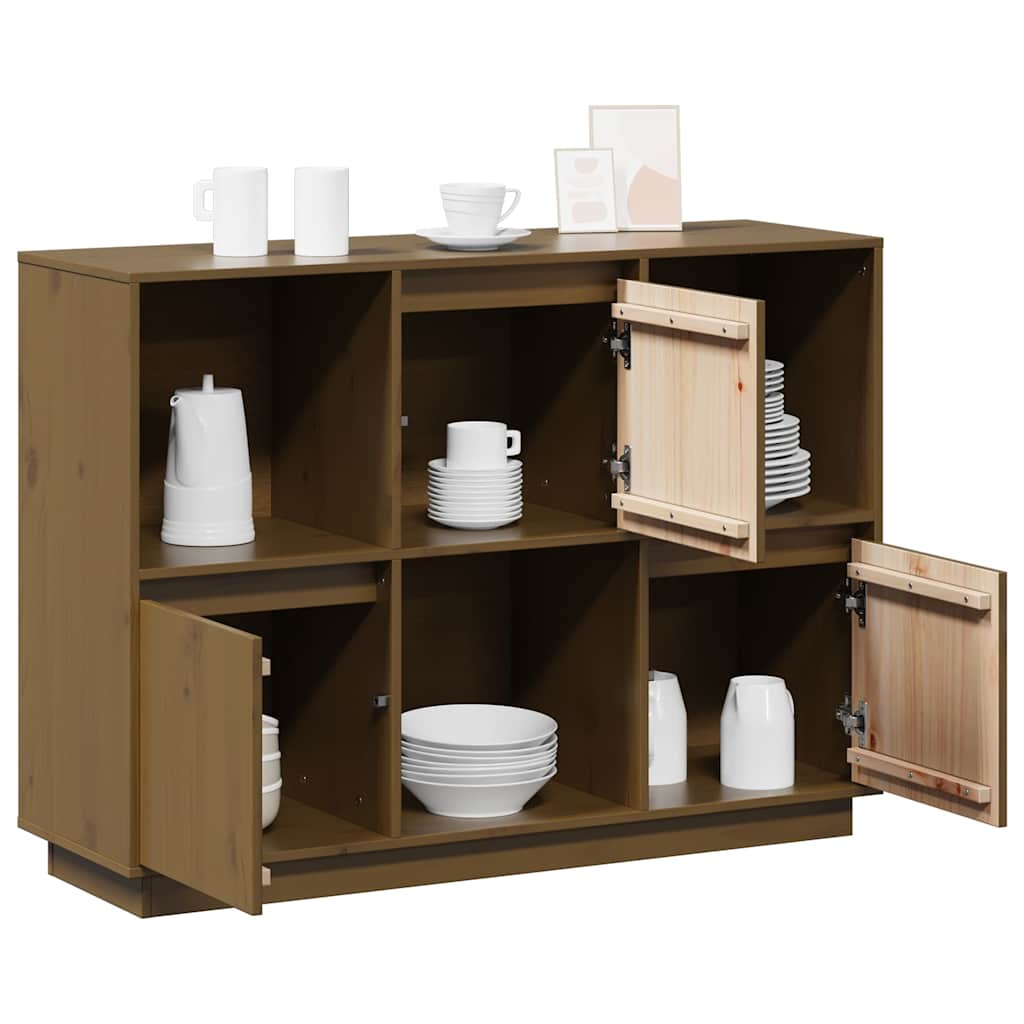 vidaXL Sideboard | Honey brown | Solid pine wood | Medium | Cabinet 5