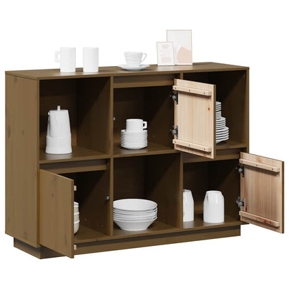 vidaXL Sideboard | Honey brown | Solid pine wood | Medium | Cabinet 5