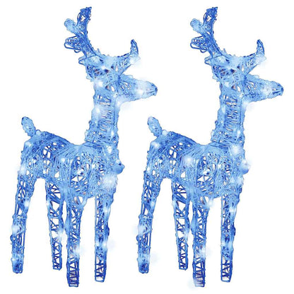 vidaXL Christmas Reindeer | Set of 2 | Blue | Acrylic | Medium 2