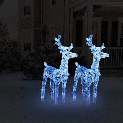 vidaXL Christmas Reindeer | Set of 2 | Blue | Acrylic | Medium 1