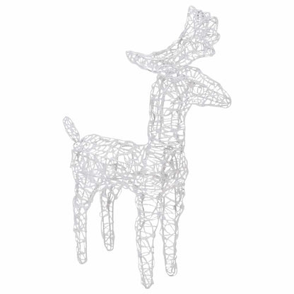 vidaXL Christmas Reindeers 2 pcs Multicolour 80 LEDs Acrylic 5