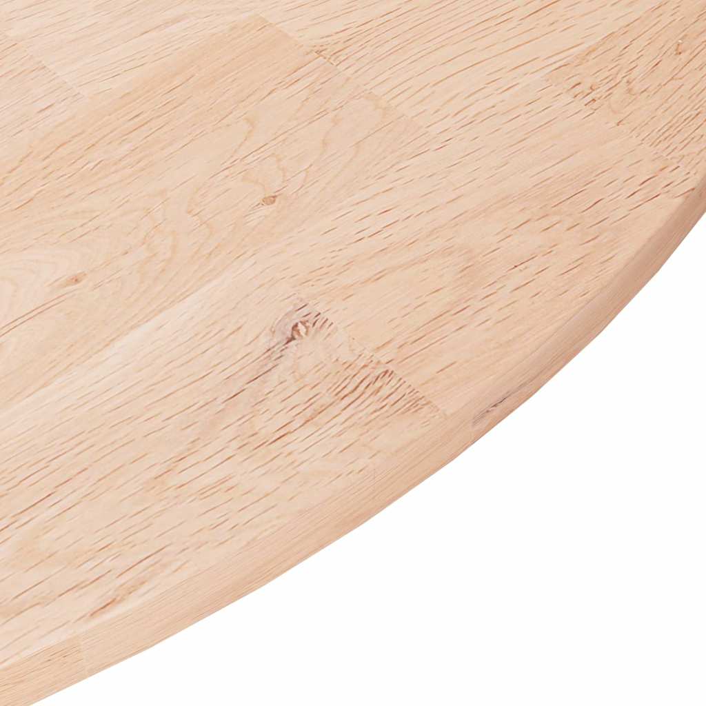 vidaXL Round Table Top ??70x1.5 cm Solid Wood Oak 3
