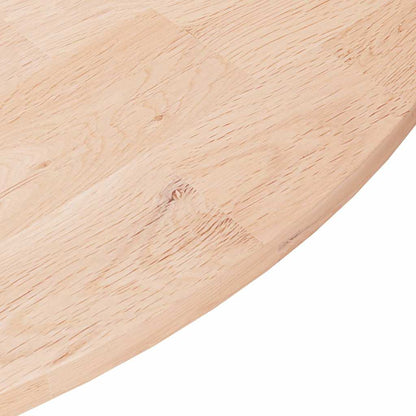vidaXL Round Table Top ??70x1.5 cm Solid Wood Oak 3