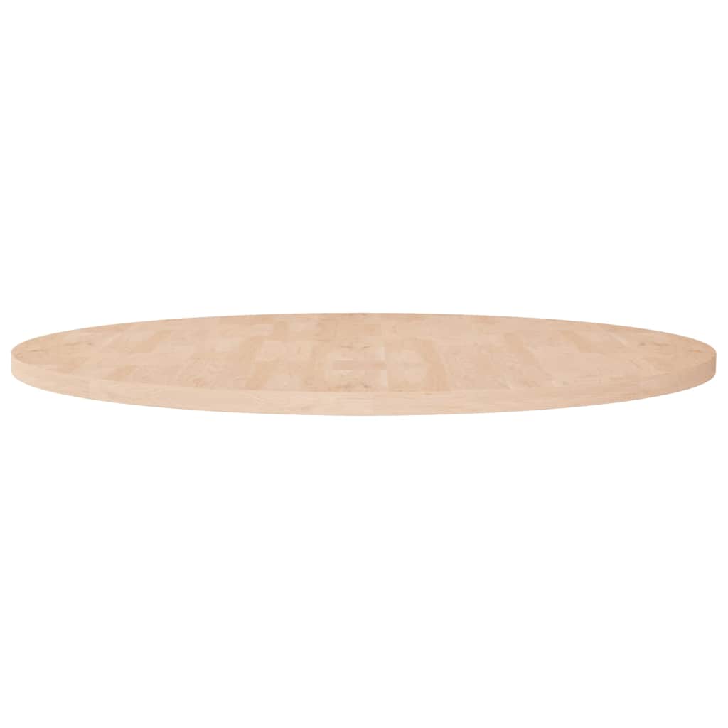 vidaXL Round Table Top Untreated Solid Wood Oak Natural