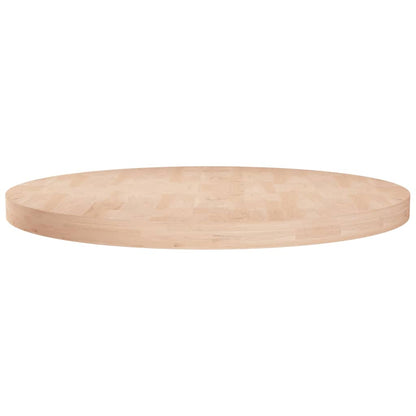 vidaXL Round Table Top Untreated Solid Wood Oak Natural