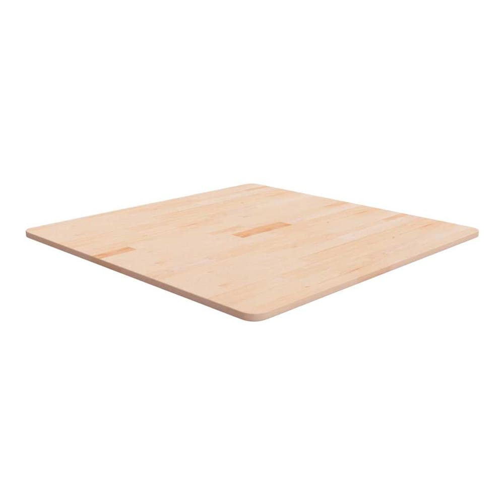 Square Table Top Untreated Solid Wood Oak Natural 80 cm 1.5 cm 80 cm