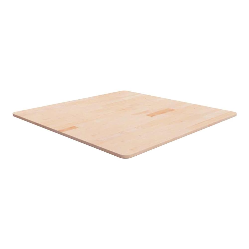 Square Table Top Untreated Solid Wood Oak Natural 90 cm 1.5 cm 90 cm