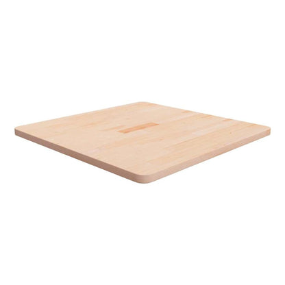 Square Table Top Untreated Solid Wood Oak Natural 70 cm 2.5 cm 70 cm