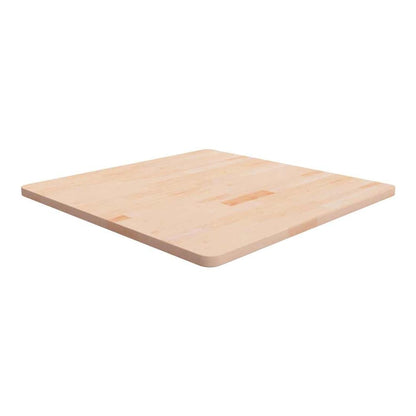 Square Table Top Untreated Solid Wood Oak Natural 80 cm 2.5 cm 80 cm