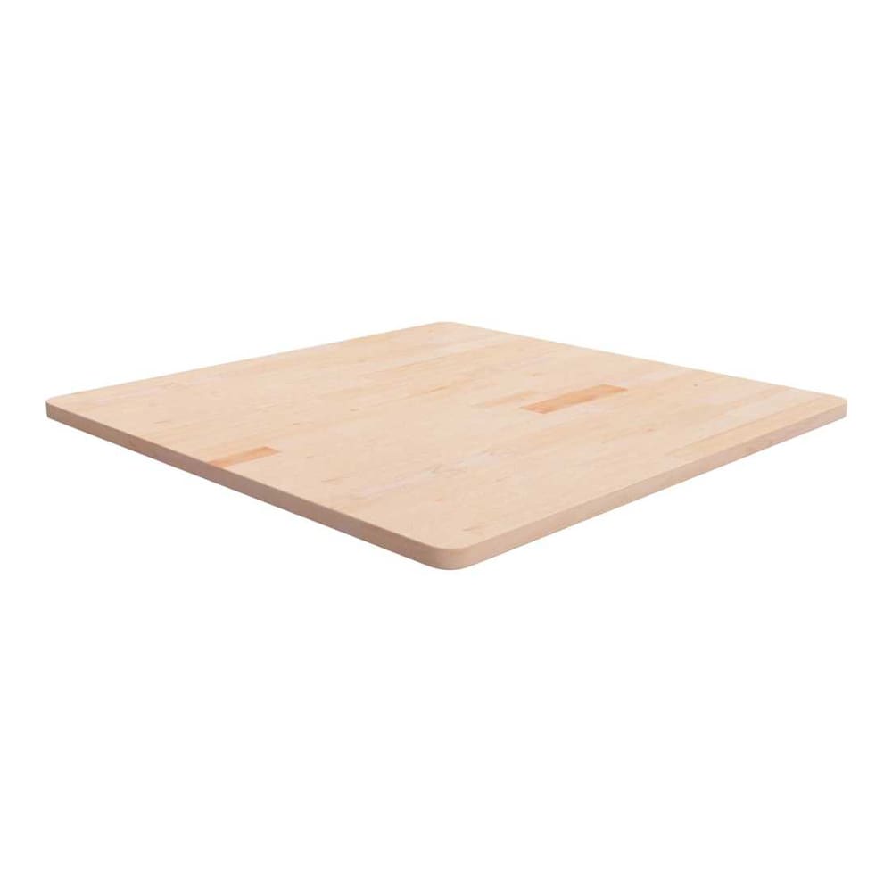 Square Table Top Untreated Solid Wood Oak Natural 90 cm 2.5 cm 90 cm