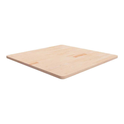 Square Table Top Untreated Solid Wood Oak Natural 90 cm 2.5 cm 90 cm