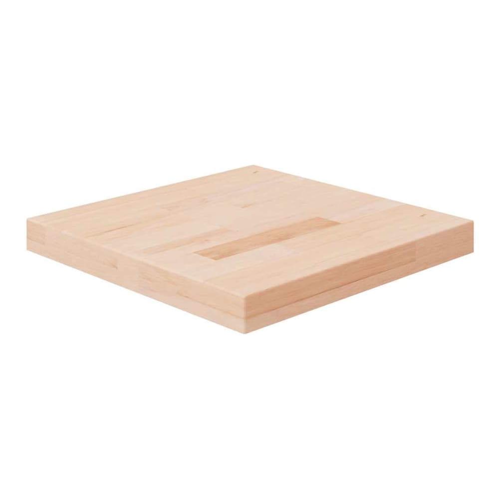 vidaXL Square Table Top Untreated Solid Wood Oak Natural