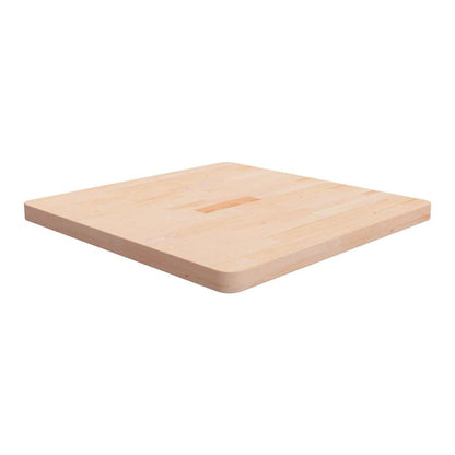 Square Table Top Untreated Solid Wood Oak Natural 70 cm 4 cm 70 cm