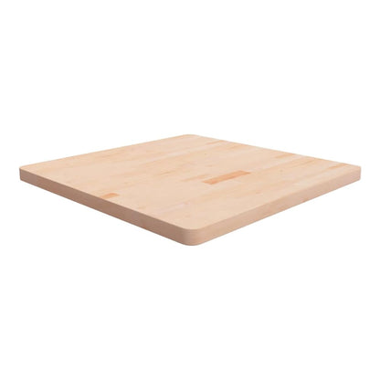 Square Table Top Untreated Solid Wood Oak Natural 80 cm 4 cm 80 cm