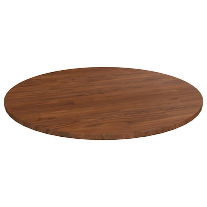 vidaXL Round Table Top Dark Brown Ø70x1.5 cm Treated Solid Wood Oak 1