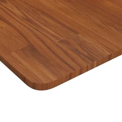 vidaXL Table Top | Dark Brown | Solid Oak Wood | 70 x 70 cm square | Durable 3