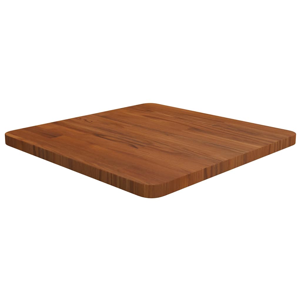 vidaXL Square Table Top Dark Brown 50x50x2.5cm Treated Solid Wood Oak 1
