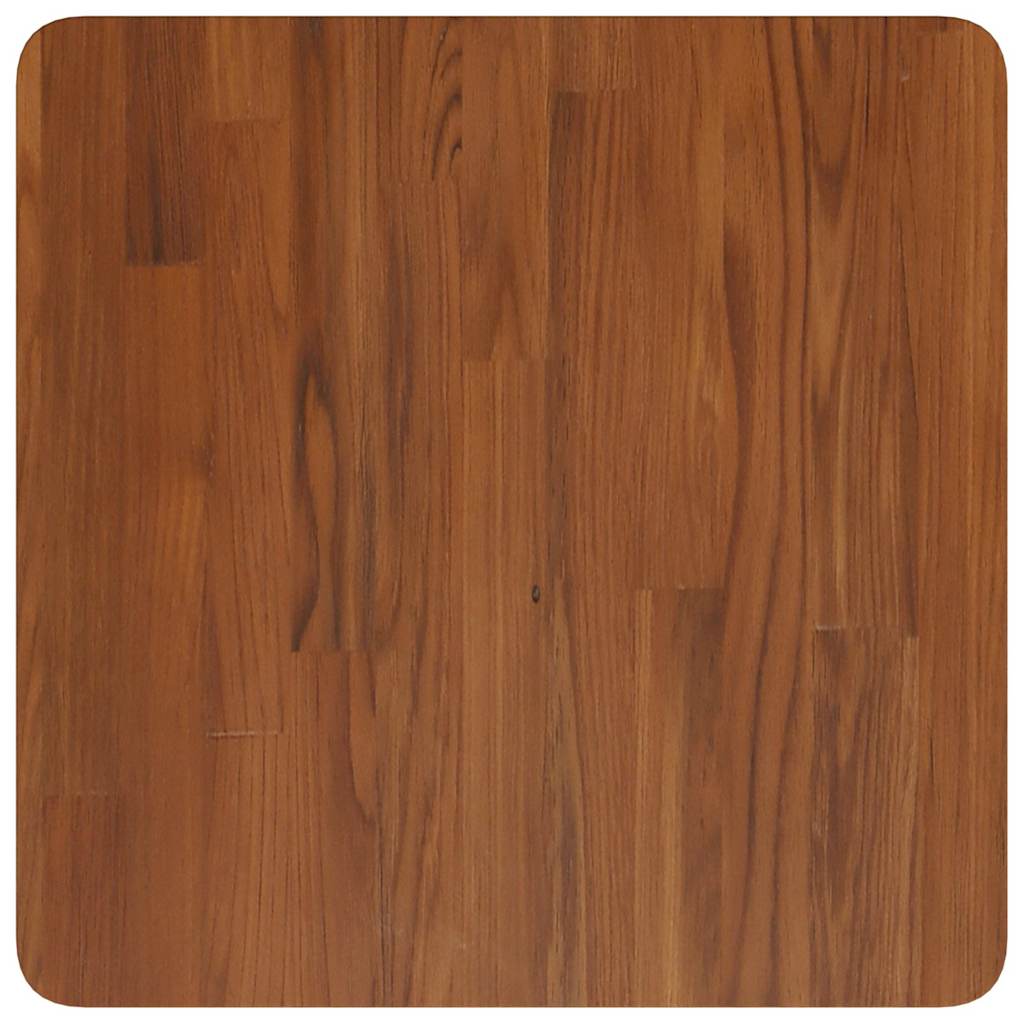 vidaXL Square Table Top Dark Brown 50x50x2.5cm Treated Solid Wood Oak 2