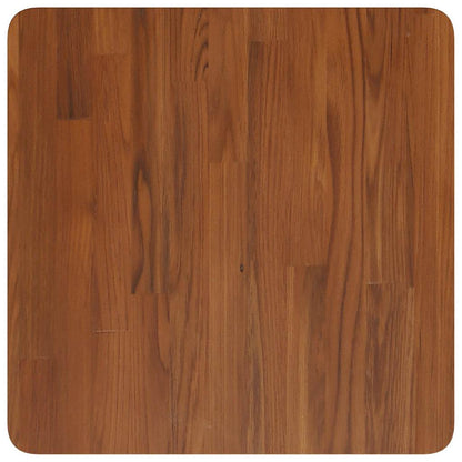 vidaXL Square Table Top Dark Brown 50x50x2.5cm Treated Solid Wood Oak 2