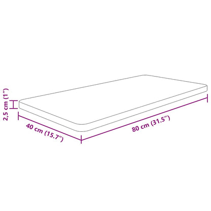 vidaXL Bathroom Countertop Dark Brown 80x40x2.5cm Treated Solid Wood 4