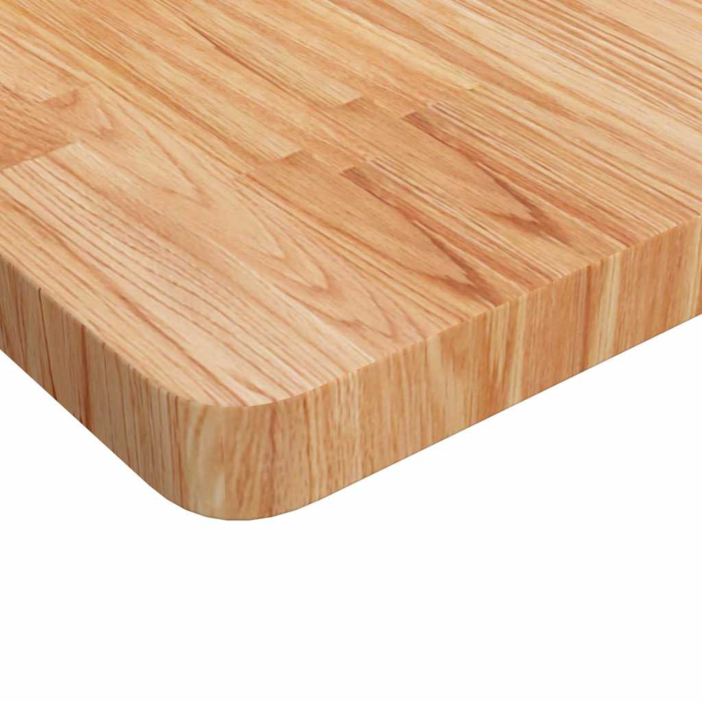 vidaXL Table Top | Light Brown | Solid Oak Wood | Standard |  Durable 3