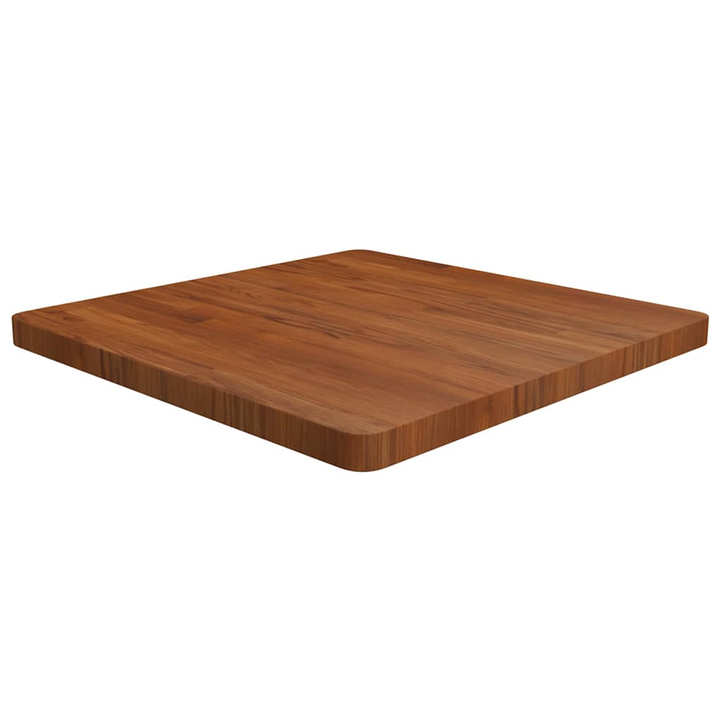 vidaXL Square Table Top Treated Solid Wood Oak Dark Brown
