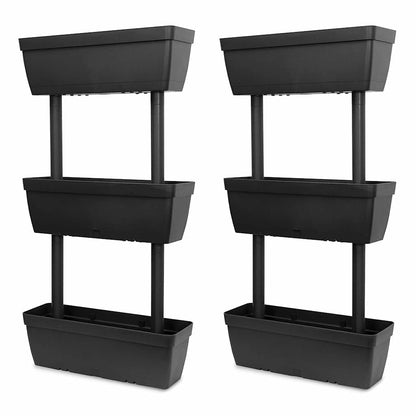 Garden Planter 3 pcs 100 cm Anthracite