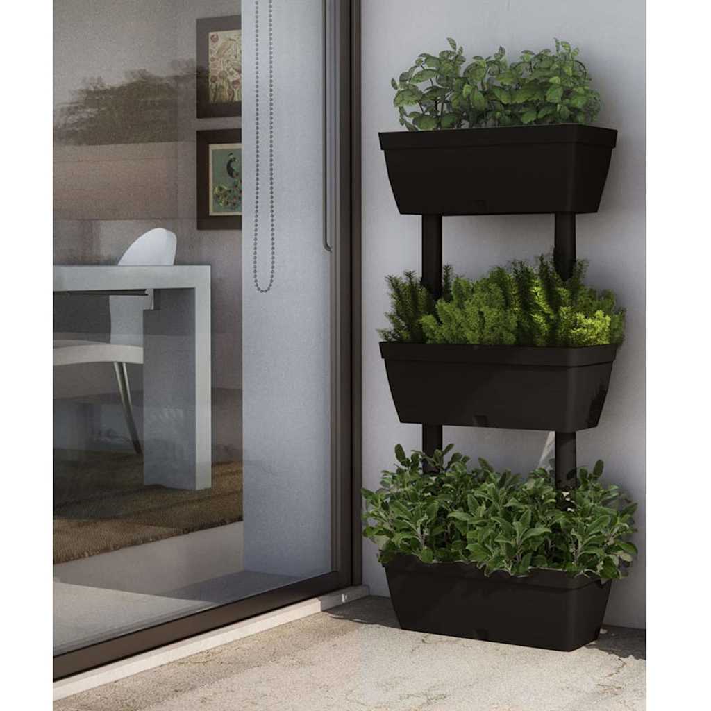 151823 vidaXL Garden Planter 6 pcs 100 cm Anthracite 1