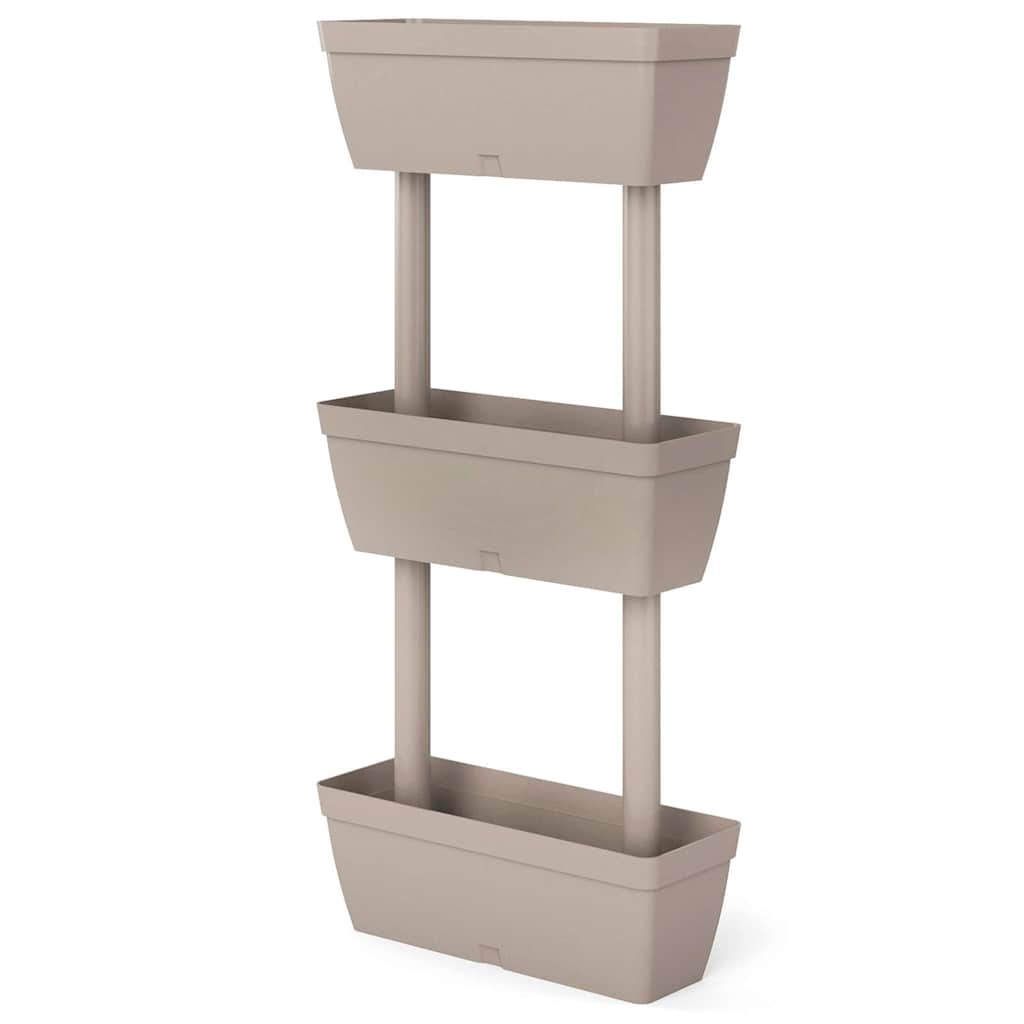 Garden Planter 3 pcs 100 cm Taupe