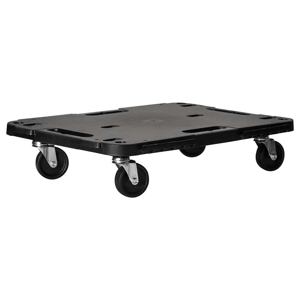 151831 vidaXL Transport Trolley Black 58x38x12 cm PP 2
